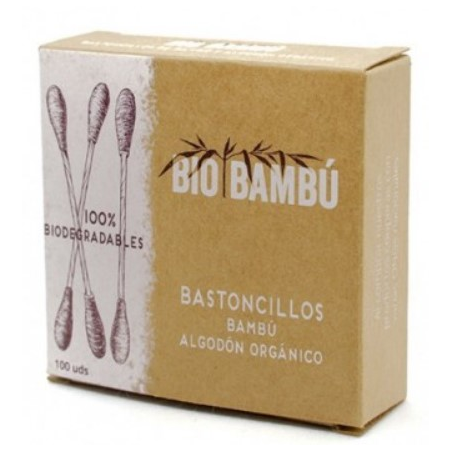Bastoncillos de bambu y algodon 100und. bio-bambu