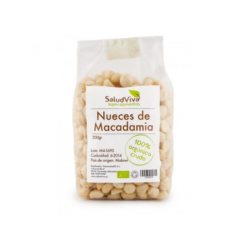 Nueces de macadamia 200gr bio s/g saludviva