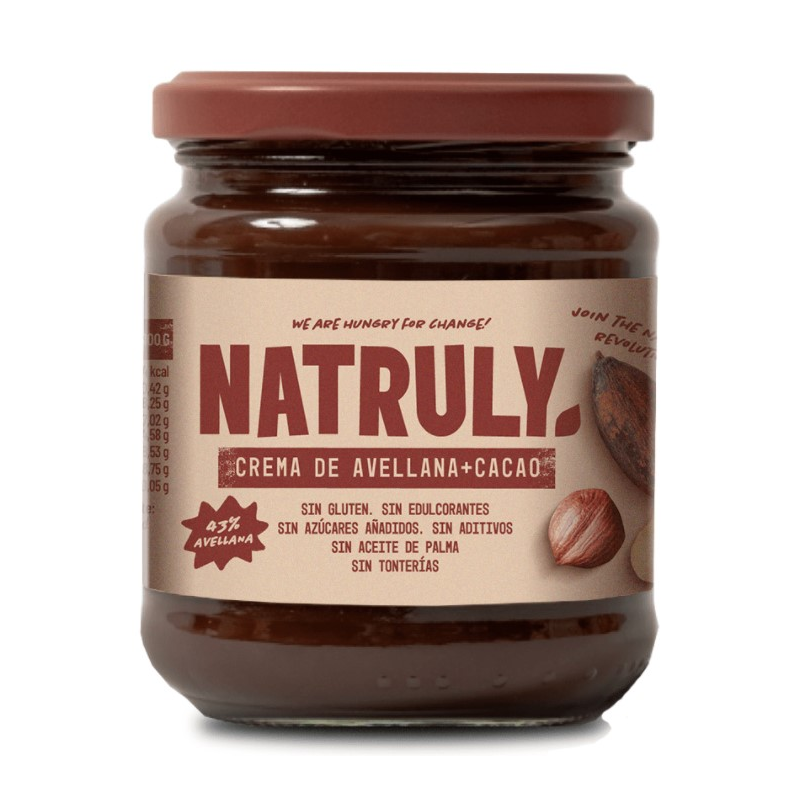 Crema cacao y avellanas 300gr natruly