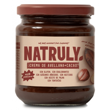 Crema cacao y avellanas 300gr natruly