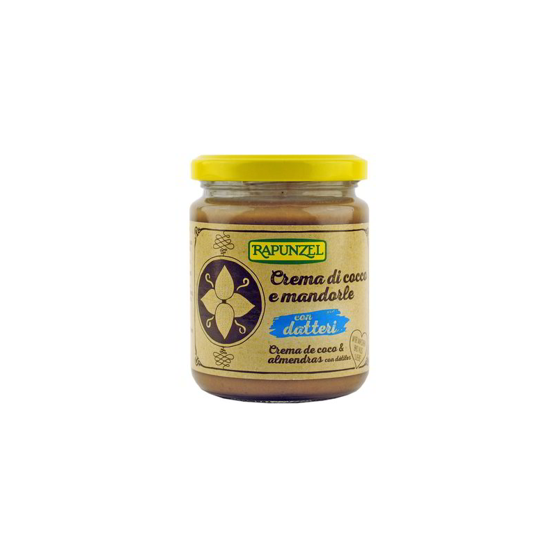 Crema almendra coco y datil 250gr bio rapunzel