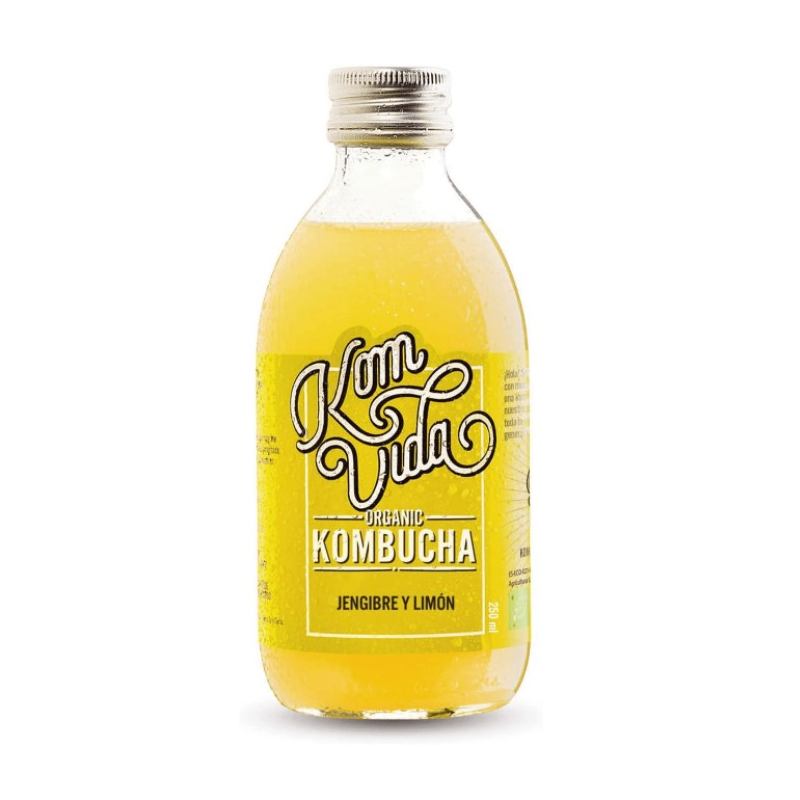 Kombucha jengibre y limon 750ml bio komvida