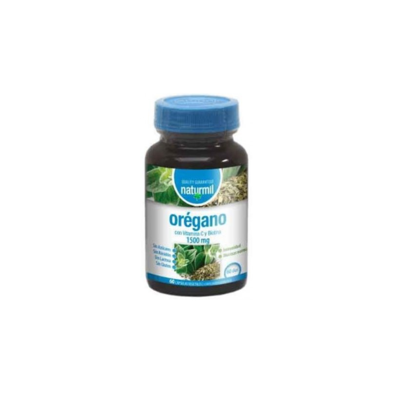 Oregano con vit.c y biotina 1500mg 60cpas naturmil