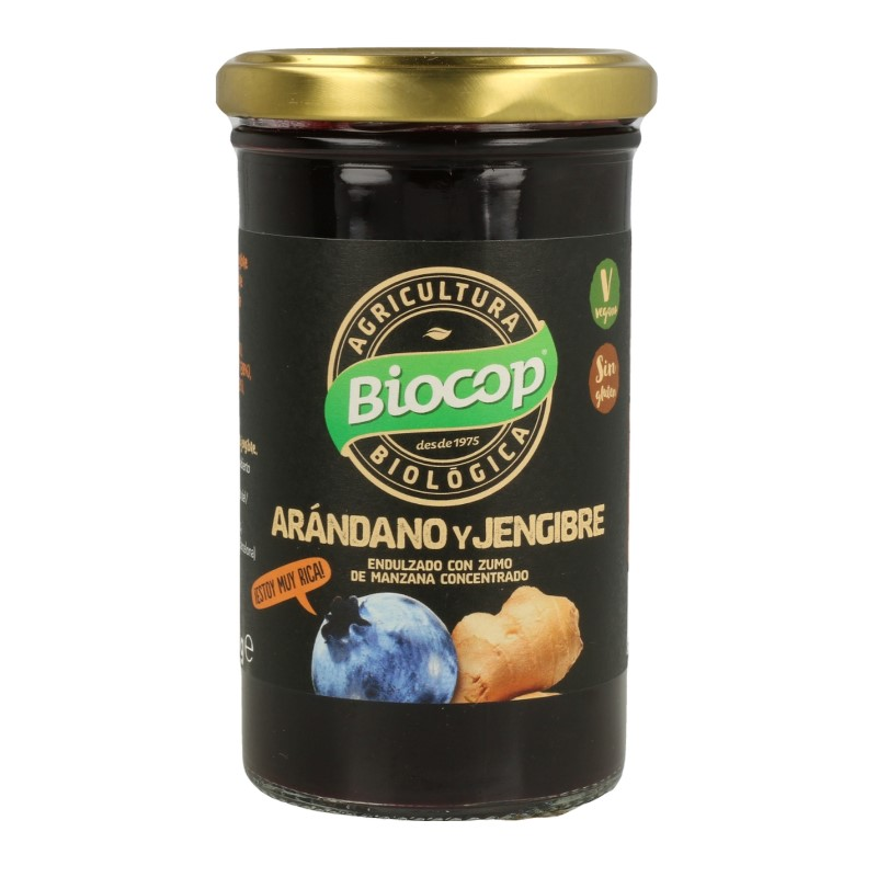 Compota arandanos jengibre 280gr biocop