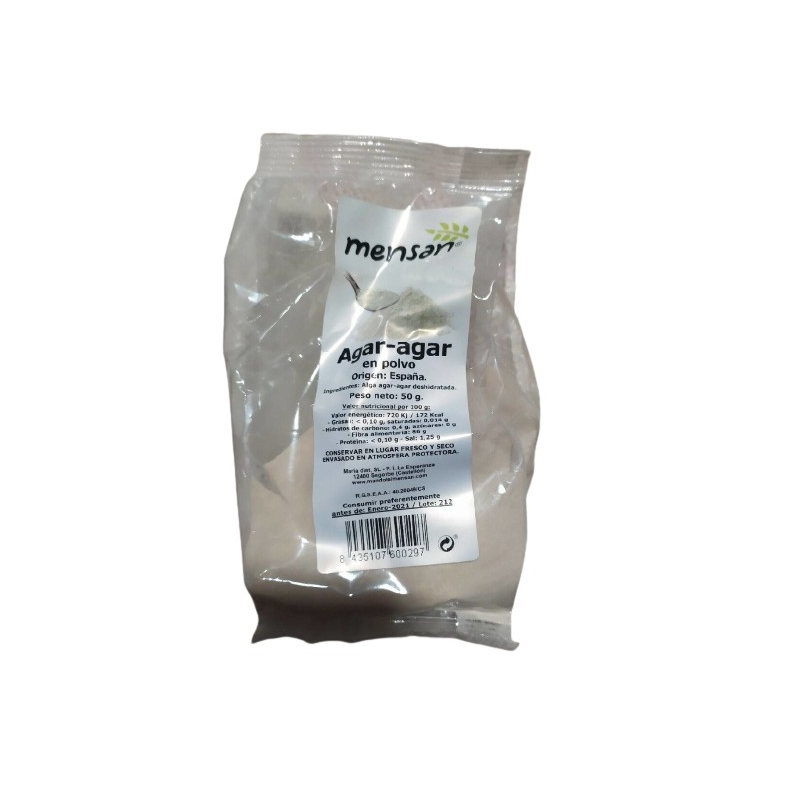 Agar agar 50gr polvo mensan