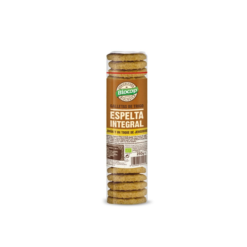 Galletas espelta+jengibre+limon 250gr biokop