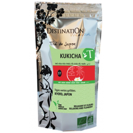 Te verde kukicha grille japon bio 80g destination