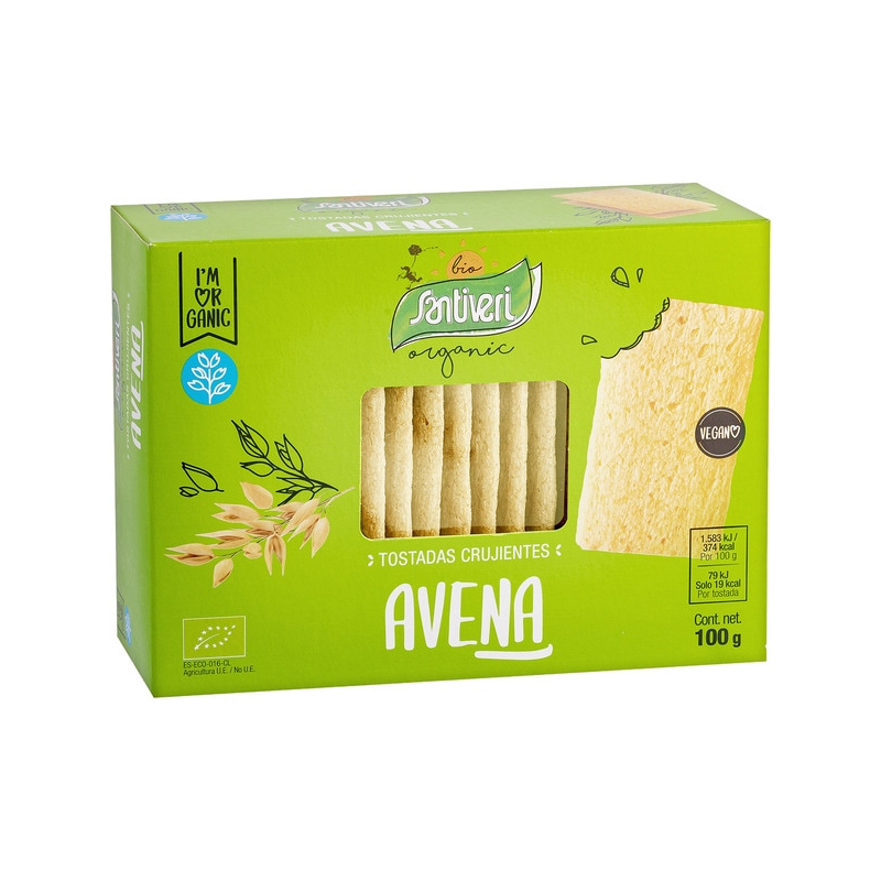 Tostadas avena crujientes bio 100g santiveri