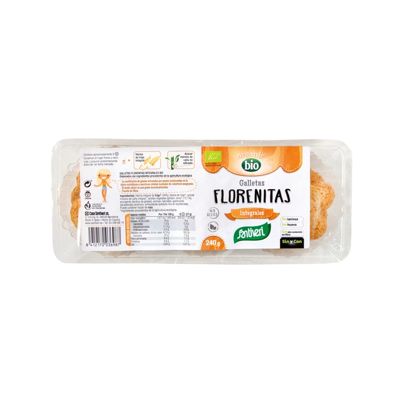 Galletas florenitas integrales 240g santiveri