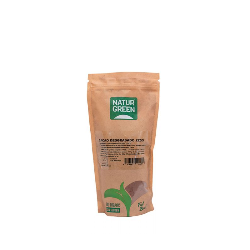 Cacao desgrasado polvo 225g naturgreen bio