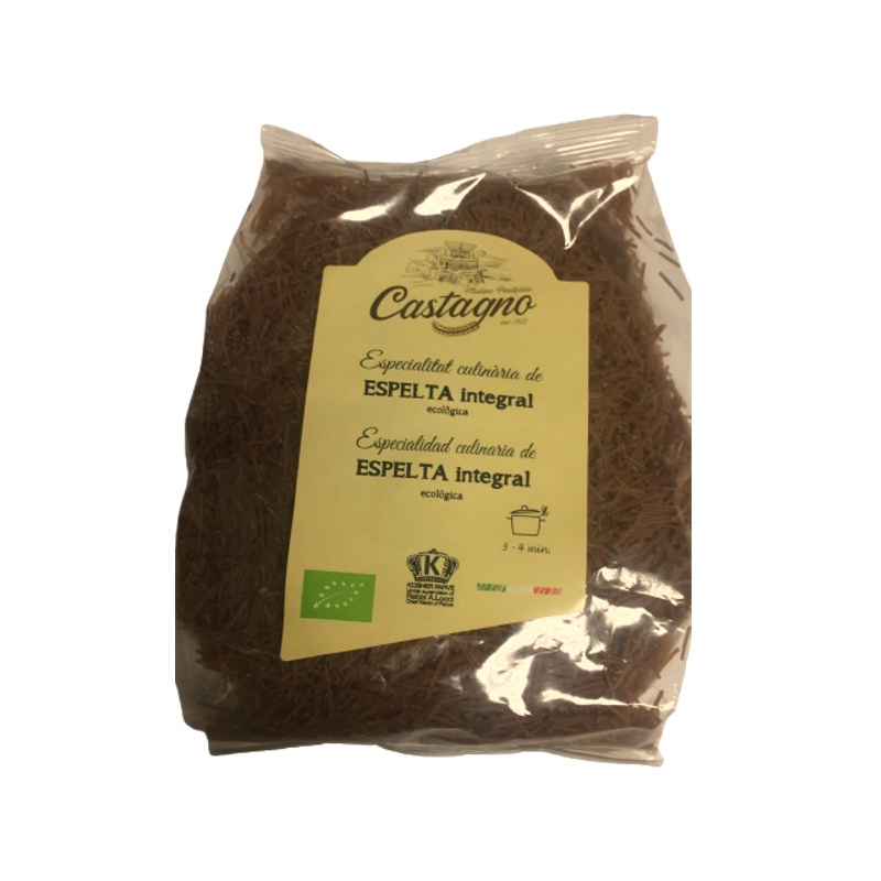 Fideos espelta integral 500g. eco castagno