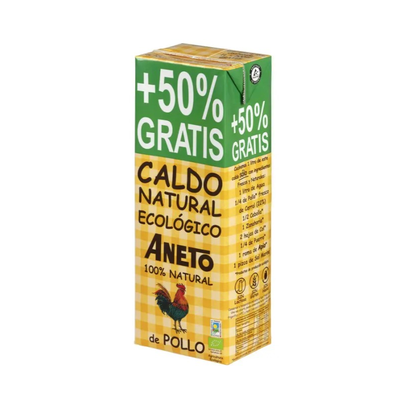 Caldo pollo bio 1l+500ml gratis aneto