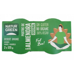Postre almendra cacao bio 2x125g naturgreen
