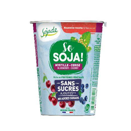 Sojade yogur soja arandano cereza sin azucar 400g