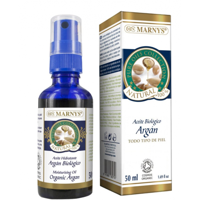 Aceite argan bio 50ml. primera presion frio marnys