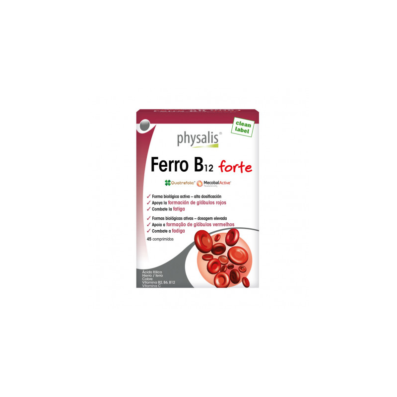 Ferro b12 forte 45 comprimidos physalis
