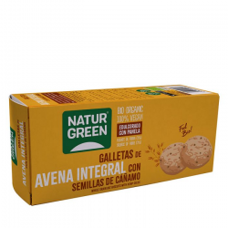Galletas avena semillas cañamo 140g naturgreen