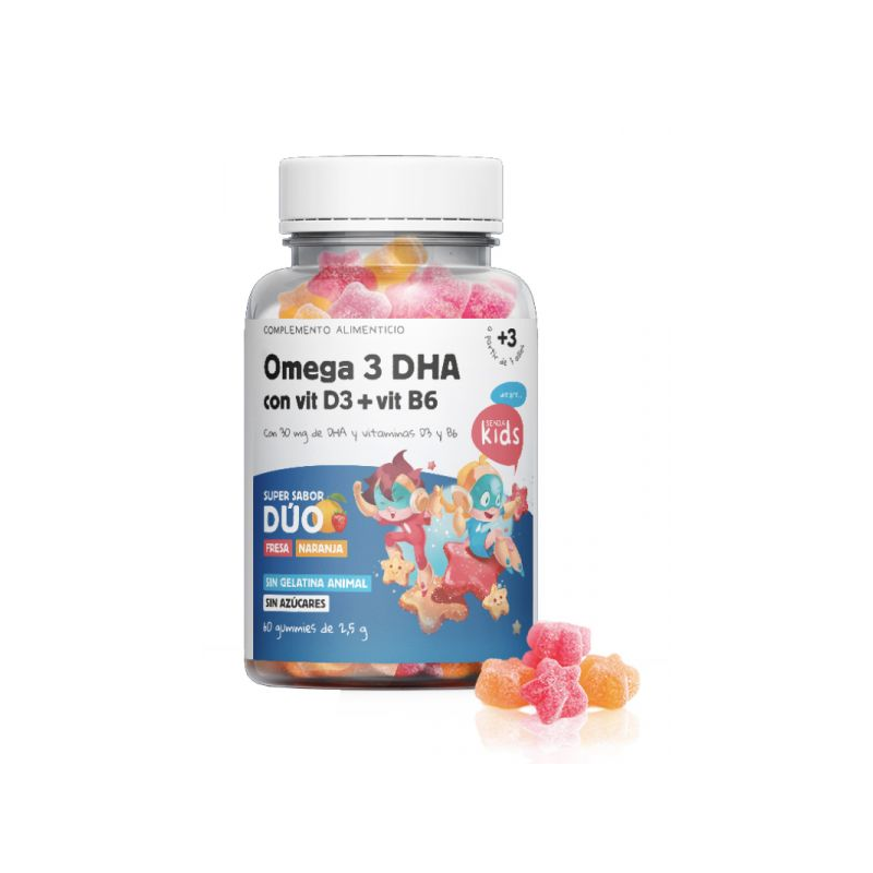 Omega 3 dha vit d3 +  b6 kids 60 gummies herbora