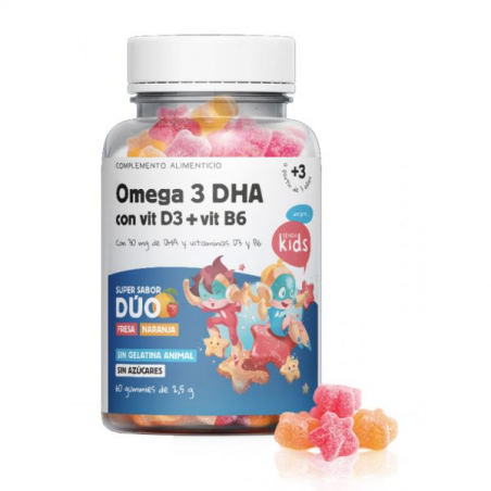 Omega 3 dha vit d3 +  b6 kids 60 gummies herbora