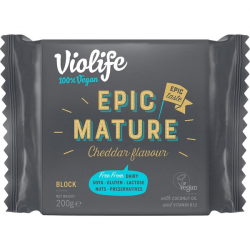 Queso epic mature  cheddar bloque 200gr violife
