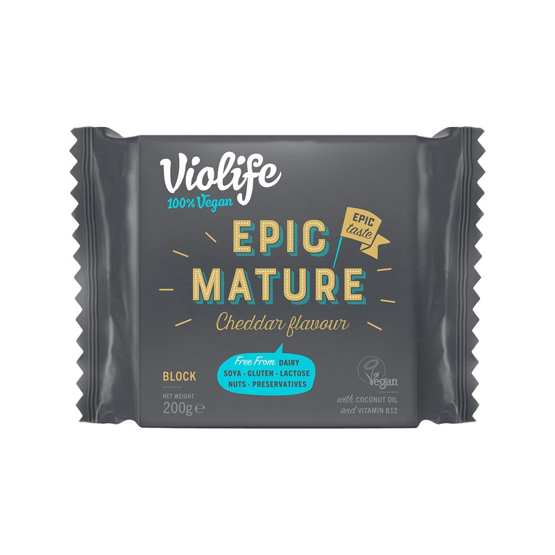 Queso epic mature  cheddar bloque 200gr violife