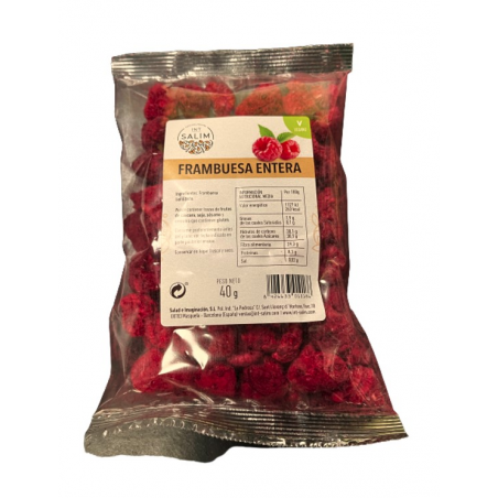 Frambuesa liofilizada 40g vegano  int-salim