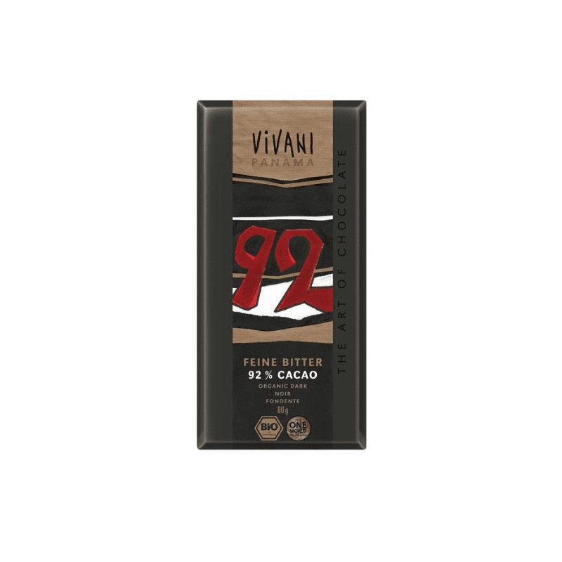 Chocolate negro 92%cacao 80gr