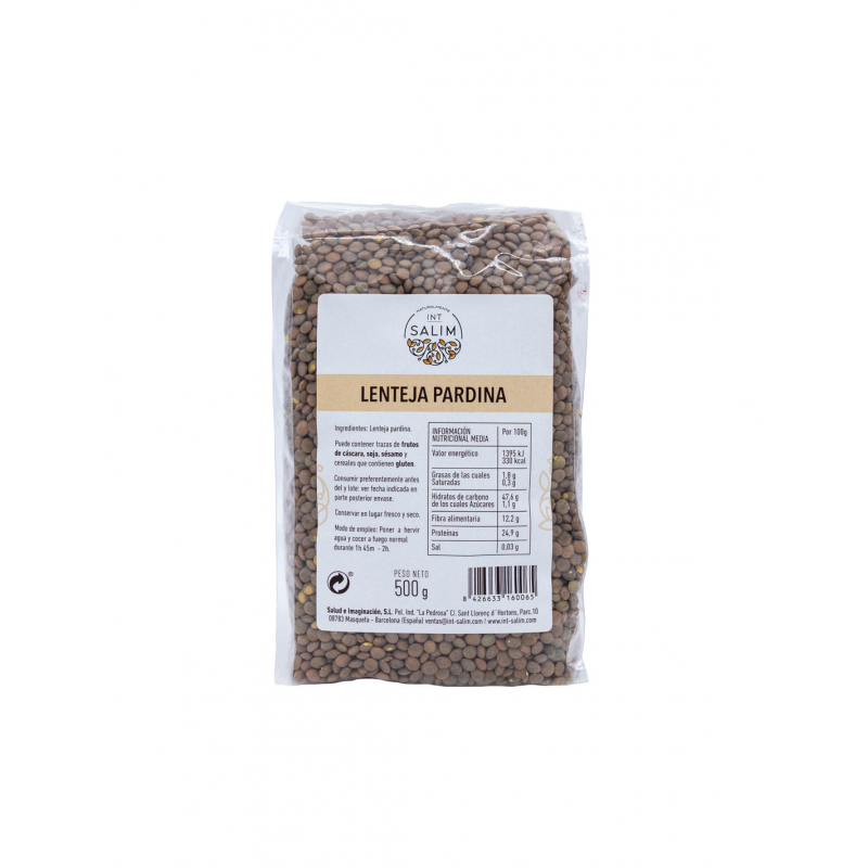 Lentejas pardina 500gr int-salin