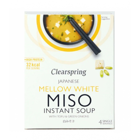Sopa miso tofu suave mellow white clearspring