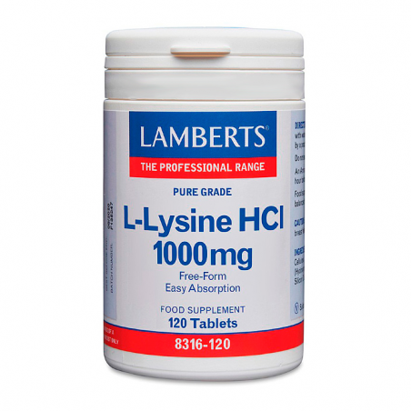 L-lisina hcl 1000mg 120tb lamberts