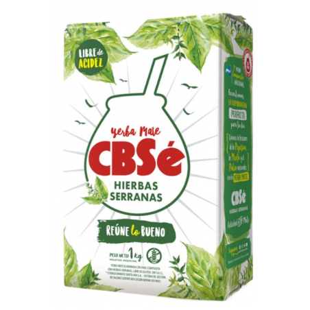 Yerba mate cbse con hierbas serranas 1kg