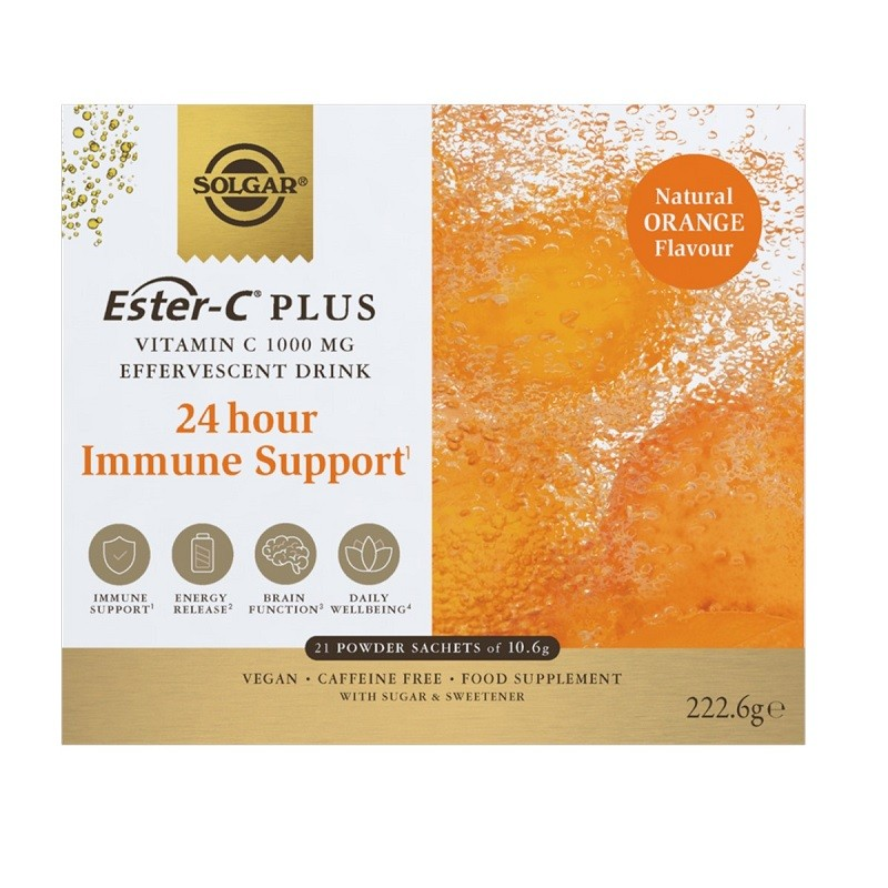 Ester c plus 1000mg efervescente 21 sobres solgar