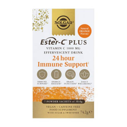 Ester c plus 1000mg efervescente 7 sobres solgar