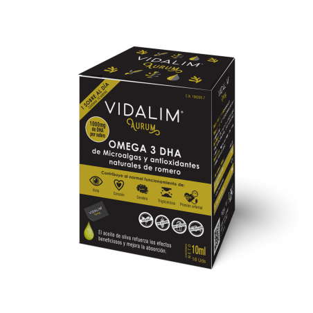 Vidalim aurum omega 3 dha 16 sobres frialtec