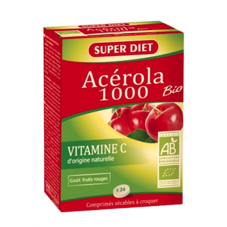 Acerola 1000 vitamina-c 24com superdiet