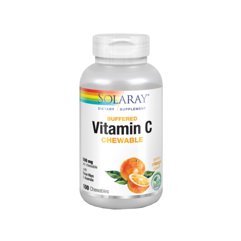 Vitamina c 500 naranja 100comp solaray