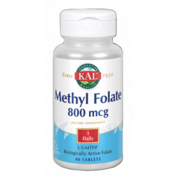 Methyl folate 800mcg  90cap kal solaray