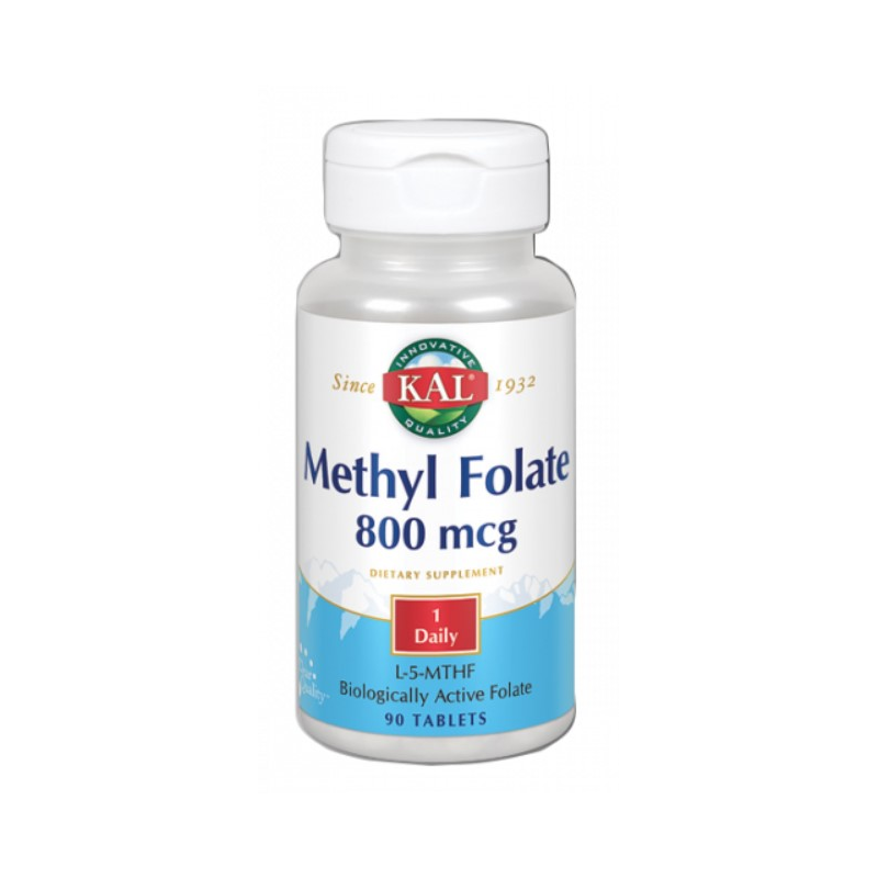 Methyl folate 800mcg  90cap kal solaray