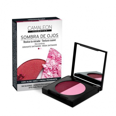 Camaleon sombra ojos granate rosa