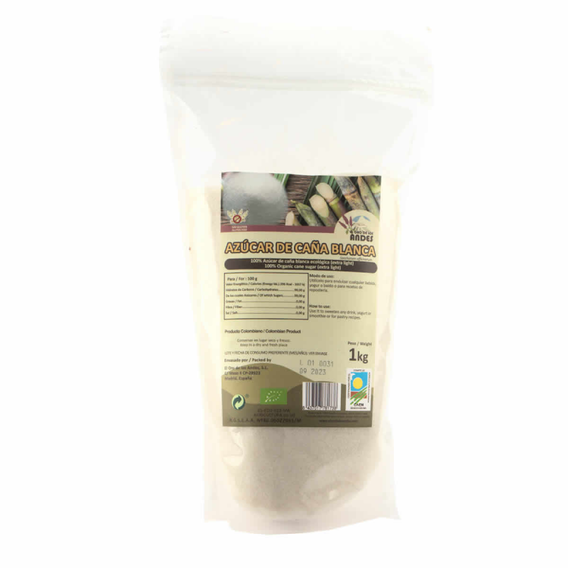 Azucar caña blanca eco 1kg el oro de los andes