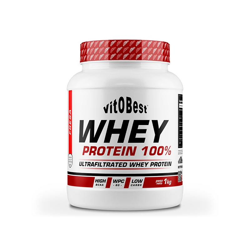 Whey protein 100% fresa 1kg vitobest