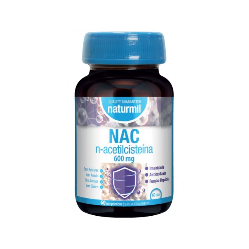 Nac n-acetilcisteina 600mg 60comp naturmil dietmed