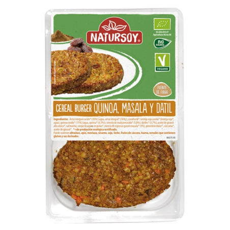 Burger quinoa masala datiles natursoy 200g