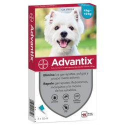 Advantix pipetas 4kg-10kg 4x4ml bayer