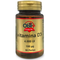 Vitamina d3 100mcg 4000ui 50 perlas obire