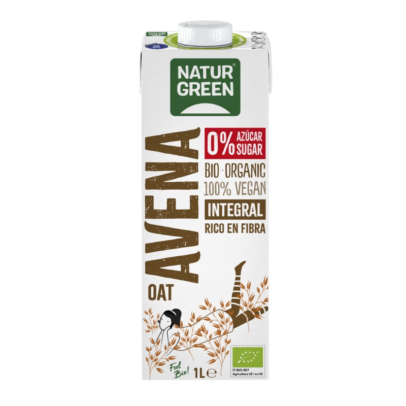 Bebida avena integral naturgreen 1l bio