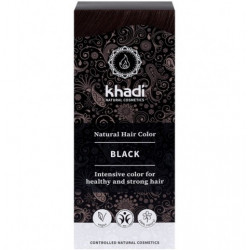 Tinte khadi negro 100gr rueda natural