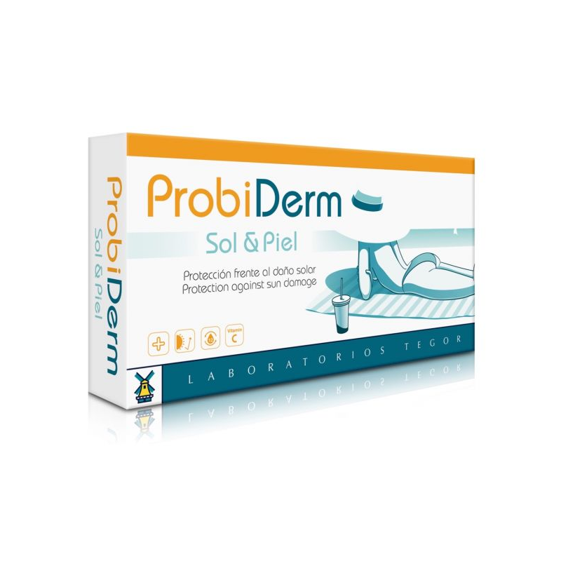 Probiderm sol y piel 40cap tegor