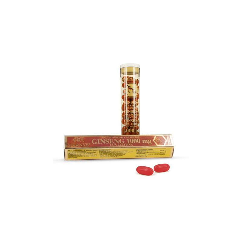 Ginseng con lecitina 100mg 30cap tubo marnys