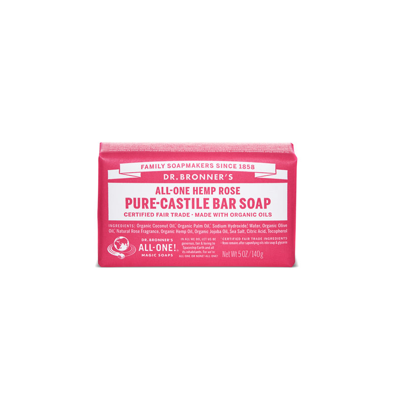 Jabon rosa pastilla dr. bronner´s 140g